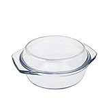 Glas Auflaufform mit Deckel 1L Kleine Auflaufformen 1 Person Glaskasserolle Glasbräter 15cm Auflaufform Rund Glas Individuelle Glaskasserolle mit Deck