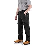 WrightFits Falcon Cargo-Arbeitshose für Herren, schwarz, strapazierfähig, Cargo- und Kniepolstertaschen, dreifach genäht, strapazierfähige Arbeitskleidung., Schwarz , 38W x 31L