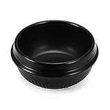 ZHANGZHI 2019 neue 16 cm schwarze klassische koreanische steintopf küche sets keramik stein schüssel pot fit für bibimbap keramik suppe ramen reis schüsseln (Color : Bowl)