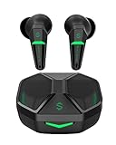 Black Shark Bluetooth Kopfhörer Kabellos mit Extrem Niedriger Latenz von 55 ms, Ohrhörer Bluetooth Gaming mit Bluetooth 5.2, Dual-Modi, 10-mm-Treiber, 35 h Spielzeit, IPX4 Wasserdicht, 4 Mik