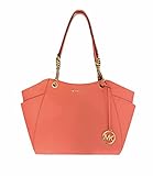 Michael Kors Jet Set Travel Large Chain Shoulder Tote (Grapefruit)