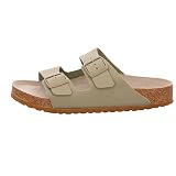 BIRKENSTOCK Arizona SFB BF Herren,Männer,Sandalen,Synthetik,Weichbettung,atmungsaktiv,angenehm,Zwei Schnallen,Faded Khaki,43 EU