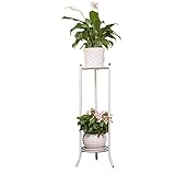 WHFY 2 Schicht Blumenregal PflanzenstäNder Metall Blumentopf BlumenstäNder Garten Terrasse Indoor Outdoor Topf Lagerregal Regale FüR Pflanzen Balkon W