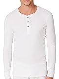 Schiesser Herren Unterhemd Shirt Langarm 1/1 mit Knopfleiste Box - 174019, Größe Herren:8, Farbe:W