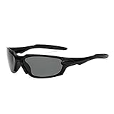 XJW Männer polarisierte Sonnenbrille Outdoor Sports Radfahren Sonnenbrille 2021/5/31 (Color : Black)