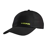 HEAD Unisex-Erwachsene Light Function Cap Tonal Tennis, schwarz/gelb, Einheitsgröß