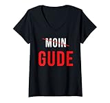 Damen Gude Gruß Hessen Frankfurt Fan Geschenk T-Shirt mit V