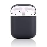 AirPods Hülle, Teyomi Schutzhülle aus Silikon mit Sportgurt Für Apple Airpods-Ladetasche, kompatibel mit Apple AirPods 2,1 (Schwarz)