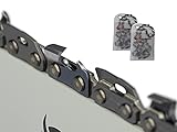 2 Sägenspezi Sägeketten 3/8' 33 TG 1,3 mm 20 cm Halbmeißel Set kompatibel mit E