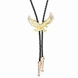 chiwanji Vintage Bolo Tie, Western Adler, Western-Krawatte Westernschmuck für Party, Modenschau, Foto, Hochzeit - Gold, 1