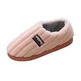 Plüsch Hausschuhe Unisex Winter Warme Weiche Rutschfeste Pantoffeln Indoor Slippers Flauschiger Gemütlicher Baumwollpantoffeln Hüttenschuhe Bequem Einfachheit Classic Slipper Leicht Filzp