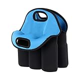 Flaschentasche Isolierte Neopren Tragetasche Für 6 Flasche, Flaschenträger Mit Griff, Bier Flaschenkorb Für Reise, Picknick, Weinkü