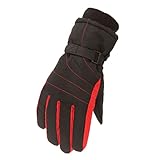 BIKETAFUWY Kinder Skihandschuhe 7 -16 Jahre Ski Snowboard Handschuhe Warm Skifahren Winterhandschuhe Snowboardhandschuhe Winddichte Sporthandschuhe Wärmeisolierte Sporthandschuhe Verdickt Kalt W