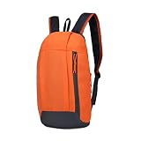 JJF 10L Ultralight Outdoor Sport Reise Rucksack, 7 Farben Kinder Wandern Camping Running Taschen, Männer Frauen Tragbare Klettern Gym Bags (Color : Orange)