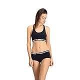 PUMA Damen Puma Iconic Women's Mini Short (2 Pack) Hipster Panties, Black, S EU