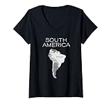 Damen Südamerika Argentinien Bolivien Brasilien Chile Uruguay Che Men T-Shirt mit V