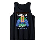 Kinder 8. Geburtstag Junge Gamer Zocker Level UP 8 Gaming Tank Top