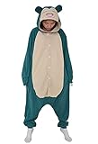 Relaxo Kostüm Snorlax Onesie Jumpsuit Tier Relax Kostuem Damen Herren Pyjama Fasching Halloween Schlafanzug Cosplay Erwachsene Karneval Einteiler Blue02 XL