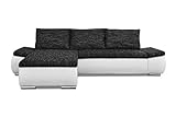 ROVERTI Ecksofa Tokio mit Schlaffunktion und Bettkasten | Schlaffläche 200 x 136 cm, Länge der Eckcouches 260 x 175 cm, Sitztiefe 94 cm, Höhe 82 cm, in Duocolor-Optik