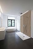 WALLando - Premium Duschrückwand/Badrückwand - Duschverkleidung - Holzoptik - PVC Kunststoffplatte - Eiche Dezent (250 x 100 cm)