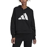 adidas Women's Standard Sportswear Three Bar Hoodie, Black, XX-S