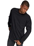 Urban Classics Herren Boxy Heavy Longsleeve Langarmshirt, Schwarz (Black 00007), L