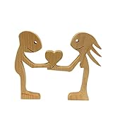 Home Creative Wooden Decorations Lovers Heart Shape Wooden Ornaments Wooden Crafts for Family In Love Decorations for Home Garden Living R
