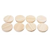 Yardwe 8Pcs Holz Weckglas Deckel 72Mm Regelmäßigen Mund Lagerung Canning Jar Deckel Mehrwegglasflasche Becher Abdeckungen für Weithalsglas Dichtung