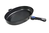 Original Gundel GUSS-FISCHPFANNE INDUKTION flach, 35 x 24 cm, Höhe 5 cm, Titan-Keramik-Oberfläche, abnehmbarer S