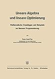 Lineare Algebra und lineare Optimierung: Mathematische Grundlagen und Beispiele zur linearen Programmierung