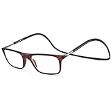 KoKoBin Einstellbar Hängen Hals Lesebrille Magnetische TR Lesehilfe für Herren und Damen(Braun,+1.5)