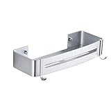 KLHHG Badezimmer Regal Basket Dusche Organizer mit Haken Aluminiumlegierung Wand befestigten Silb