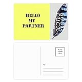 Hello My Partner Workmate Postkarten-Set mit Glücksfeder, 20 Stück