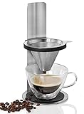AdHoc MC20 Kaffeebereiter MR. BREW, Permanent-Filter ohne Papier, Edelstahl/