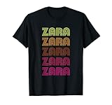 Vorname Zara Funky Retro Vintage Disco Design T-S
