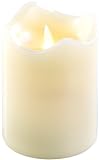 Britesta Elektrische Kerzen: Echtwachskerze mit beweglicher LED-Flamme, 90 x 130 mm, Gr. M (LED-Kerzen mit Wackeldocht)