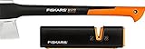 Fiskars Universalaxt X17-XSinklusivive Axt- und Messerschärfer, schwarz / orange, 65,2 x 21 x 3,8 cm, 1020182