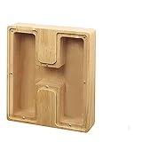 BBVP Alphabet Sparschwein großer Spardose Geld sparen Box Münze Spartopf Container Kapazität für Kinder Erwachsene Sparschwein Mädchen Junge aus Holz Sparbü