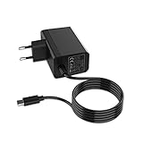 Ladegerät für NS Switch/Switch OLED/Switch Lite, innoAura Type-C AC Adapter Schnellladefunktion mit 1,8m Kabel 15V 2.6A Unterstützt TV Modus &Pro Controller (Schwarz)