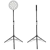 Pronomic DA-45S Ständer für Dartscheibe (Dartboard Halterung, Dartständer aus pulverbeschichtetem Stahl, stufenlos höhenverstellbar) schw