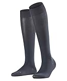 FALKE Damen Kniestrümpfe Vitalizer, Baumwolle, 1 Paar, Grau (Anthracite 3599), 37-38 (UK 4-5 Ι US 6.5-7.5)