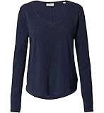 Damen Longsleeve aus Bio-Baumwolle, Langarmshirt mit V-Ausschnitt, softes Damenshirt mit lässigem Look