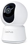 Laxihub Überwachungskamera Innen WLAN Kamera Hundekamera mit App IP Kamera Haustier Kamera 1080P HD Nachtsicht 2-Wege-Audio Bewegungserkennung Home Security Camera Kompatibel mit Alexa, 1PC