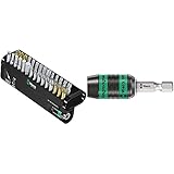 Wera Bit-Sortiment, Bit-Check 30 Universal 1, 30-teilig, 05056440001 & 887/4 RR SB Rapidaptor Universalhalter mit Ringmagnet, 1/4 Zoll x 57 mm, 05073511001
