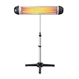 SUNTEC Infrarot-Heizstrahler mit Fernbedienung | Heat Carbon Wärmestrahler für Terrasse | Outdoor Terrassenheizer für Balkon, Garten Infrarotstrahler Strahlwasser-Schutz (Heat Ray 3000 Carbon)