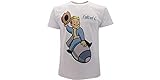 Fallout 4 Original Bomb Rider T-Shirt Weiß Original Bethesda Neuheit 2017 mit Etikett und Originaletikett T-Shirt, Weiß X-S