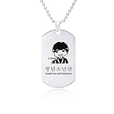 YZYN-XL BTS. Halskette Cartoon Image Youth League Muster Beschriftung Edelstahl Anhänger Schmuck Geschenke für Bangtan Jungenfans (Color : J-Hope)