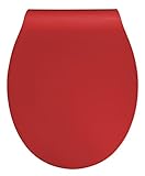 Eisl WC Sitz Slim Red & White Duroplast, Absenkautomatik und Schnellverschluss, ED62RW