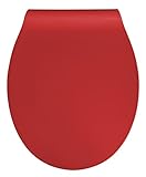 Eisl WC Sitz Slim Red & White Duroplast, Absenkautomatik und Schnellverschluss, ED62RW