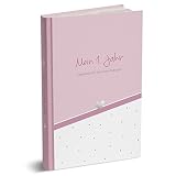 mintkind® Babyalbum'Mein erstes Jahr' rosa ein Fotoalbum zum Selbstgestalten I Geschenke zur Geburt I Babygeschenk Babytagebuch für Mädchen Erinnerungsb